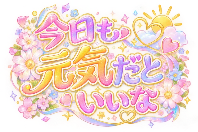 今日も元気だといいな