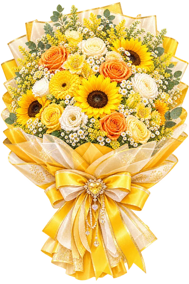 黄色の花束