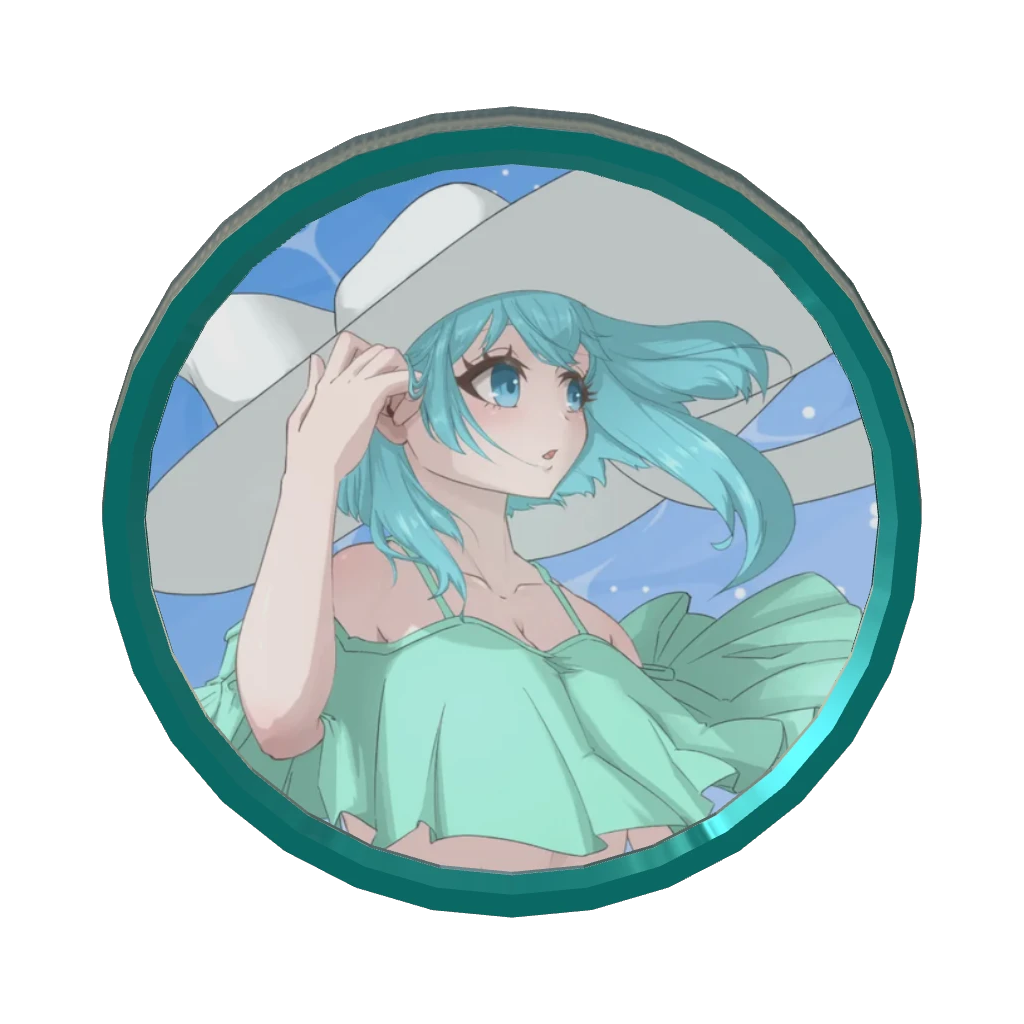3Dアラームボイスメダル（海色せあ - VTuber水着写真集 - ）