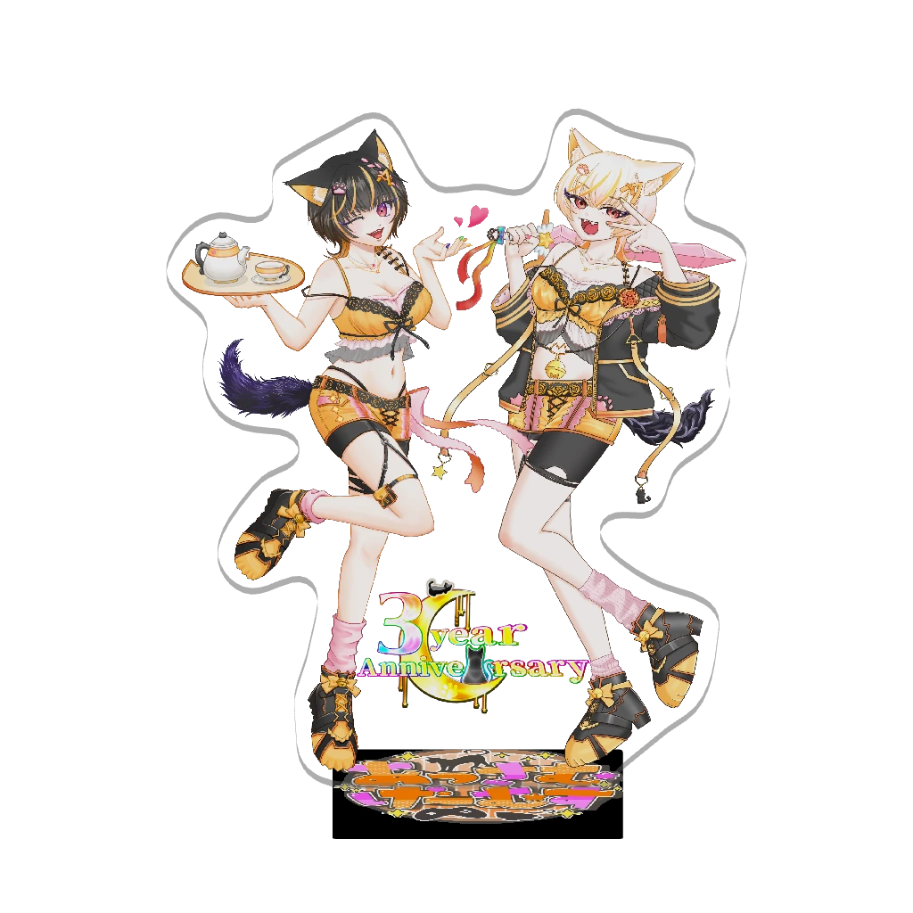 3Dアクリルスタンド（あっさむ げーむす）🐈3周年記念⭐(ショート)