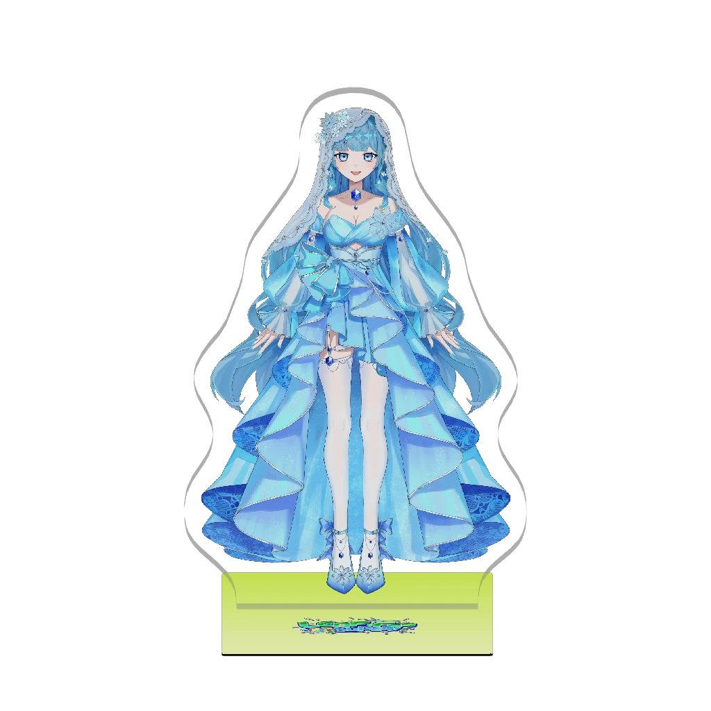 3Dアクリルスタンド（藍晶シアン - LEAFFESSUPER! - ）