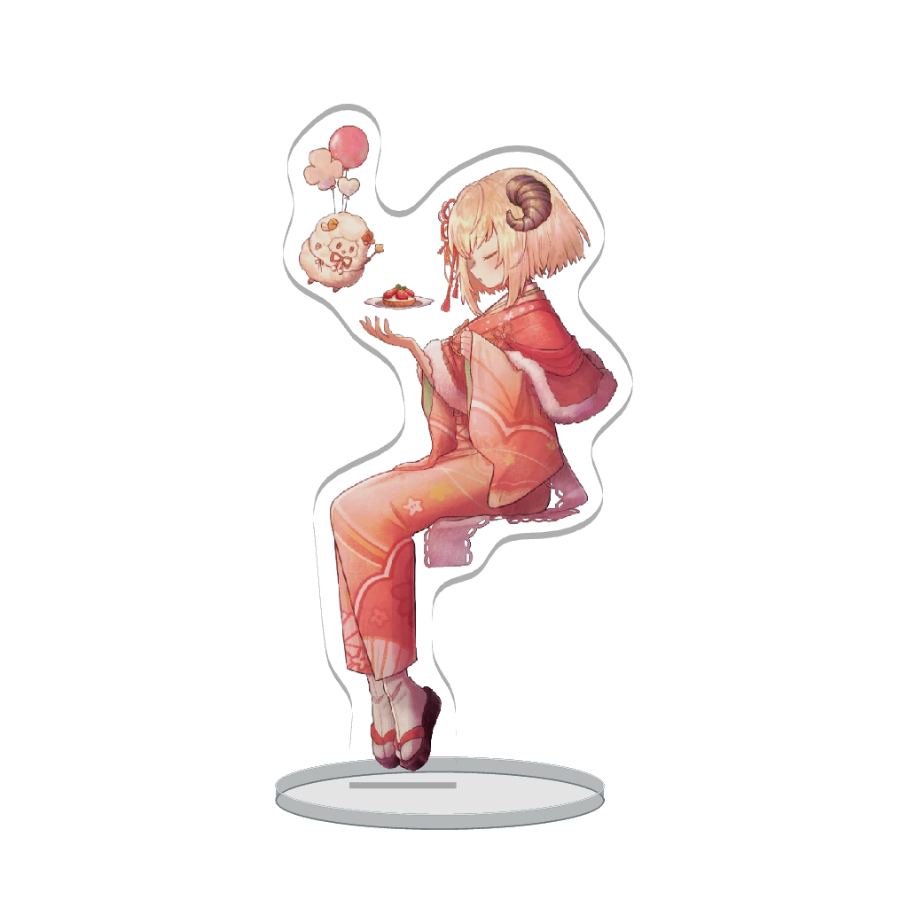 3Dモーションアクリルスタンド(ひつじ)いちごタルト
