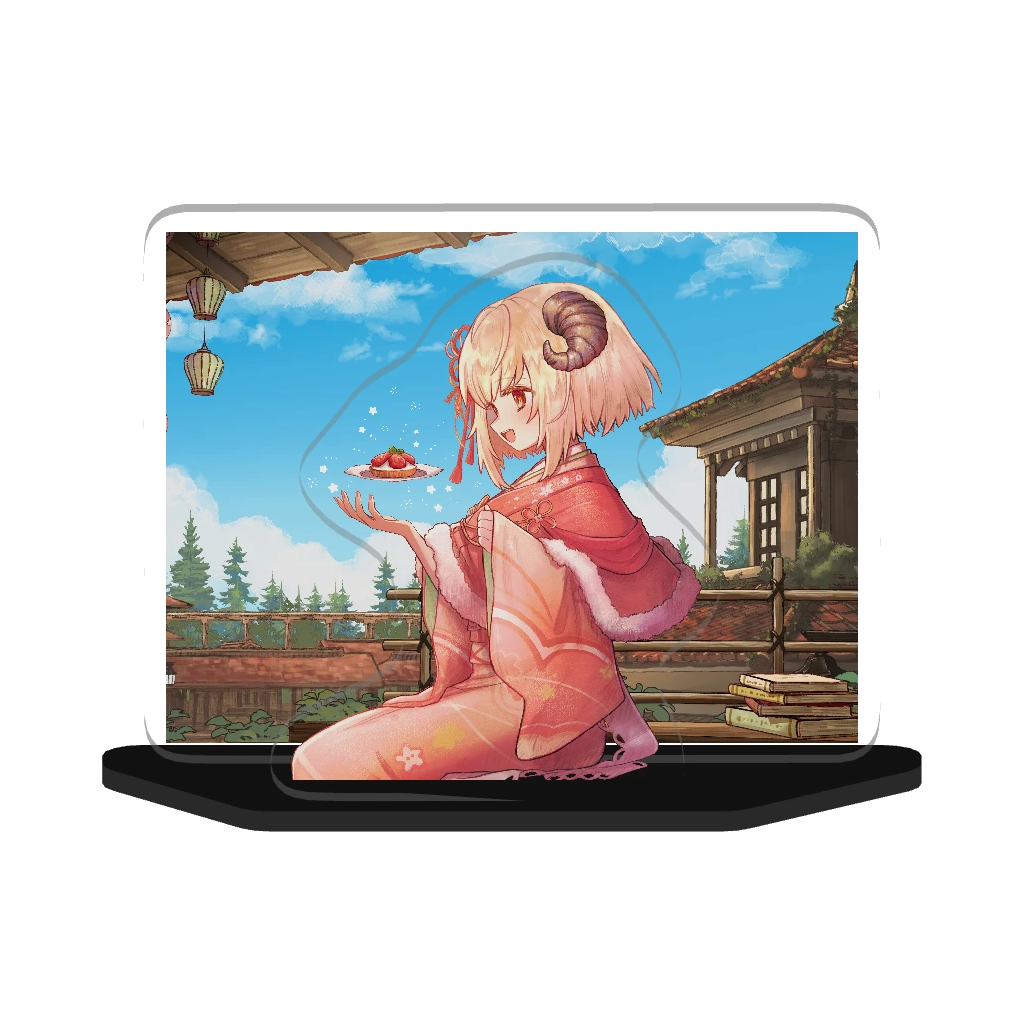3Dジオラマアクリルスタンド(ひつじ)朝