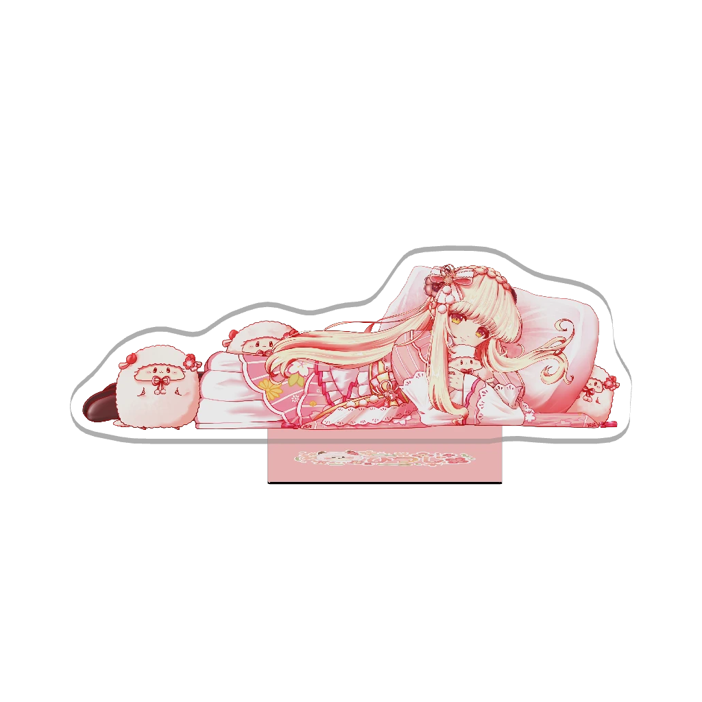 3Dアクリルスタンド（ひつじ）寝そべり(大正浪漫衣装)