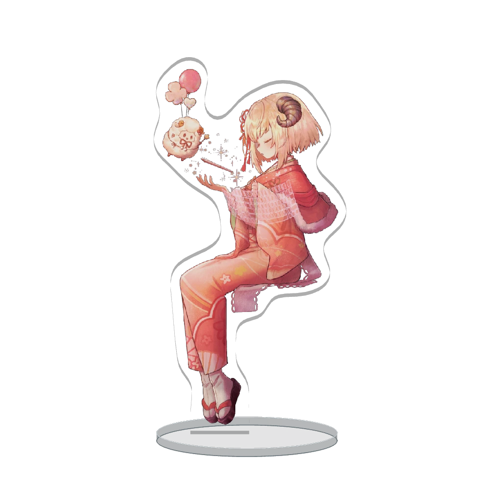 3Dモーションアクリルスタンド(ひつじ)おえかき