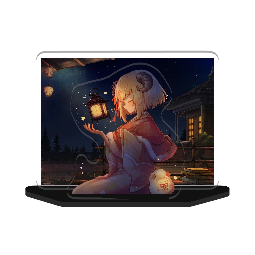 3Dジオラマアクリルスタンド(ひつじ)夜