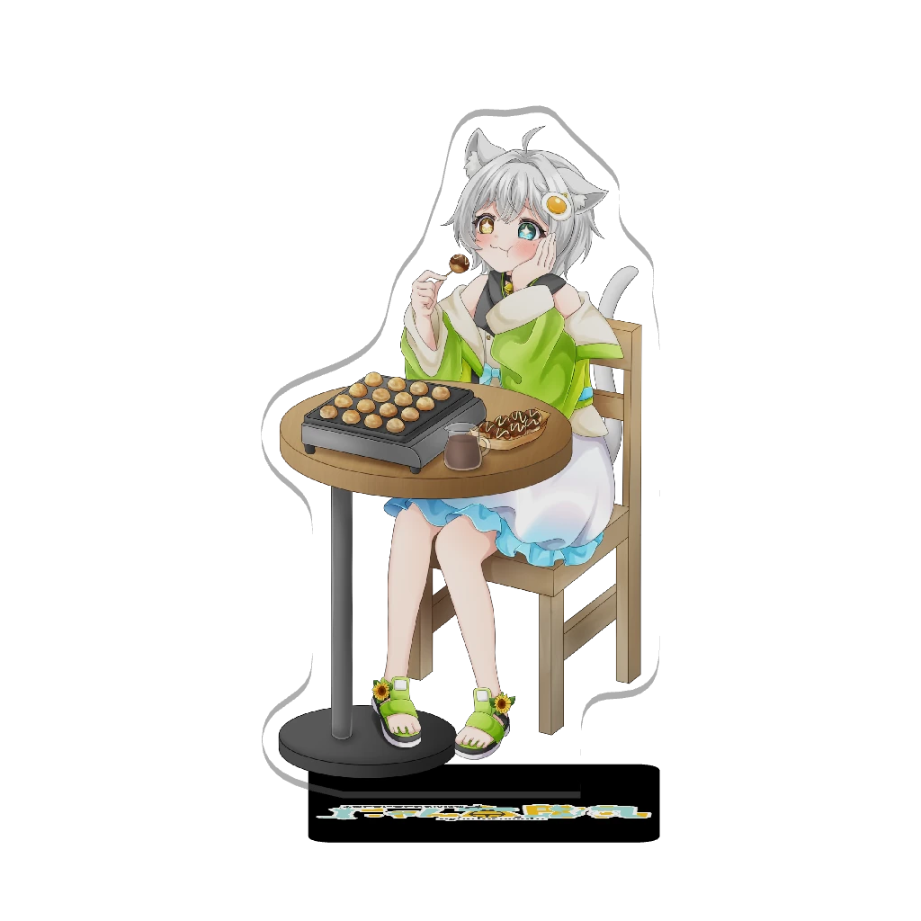 3Dアクリルスタンド（にゃん太郎丸）たこ焼きうまぁ✨️(通常)