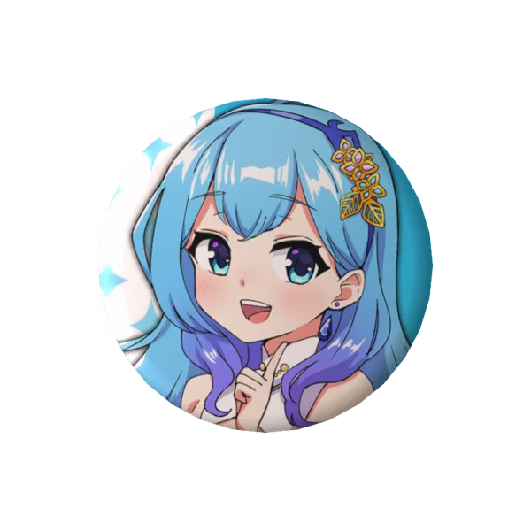 水乃あまねの缶バッジ４コマ漫画(A)