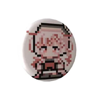 桜結こえびの無料缶バッジ【ドットゲーム中こえび】