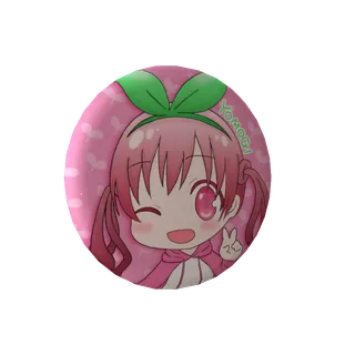 明日葉よもぎの缶バッジよもぎちゃんアイコンVer.