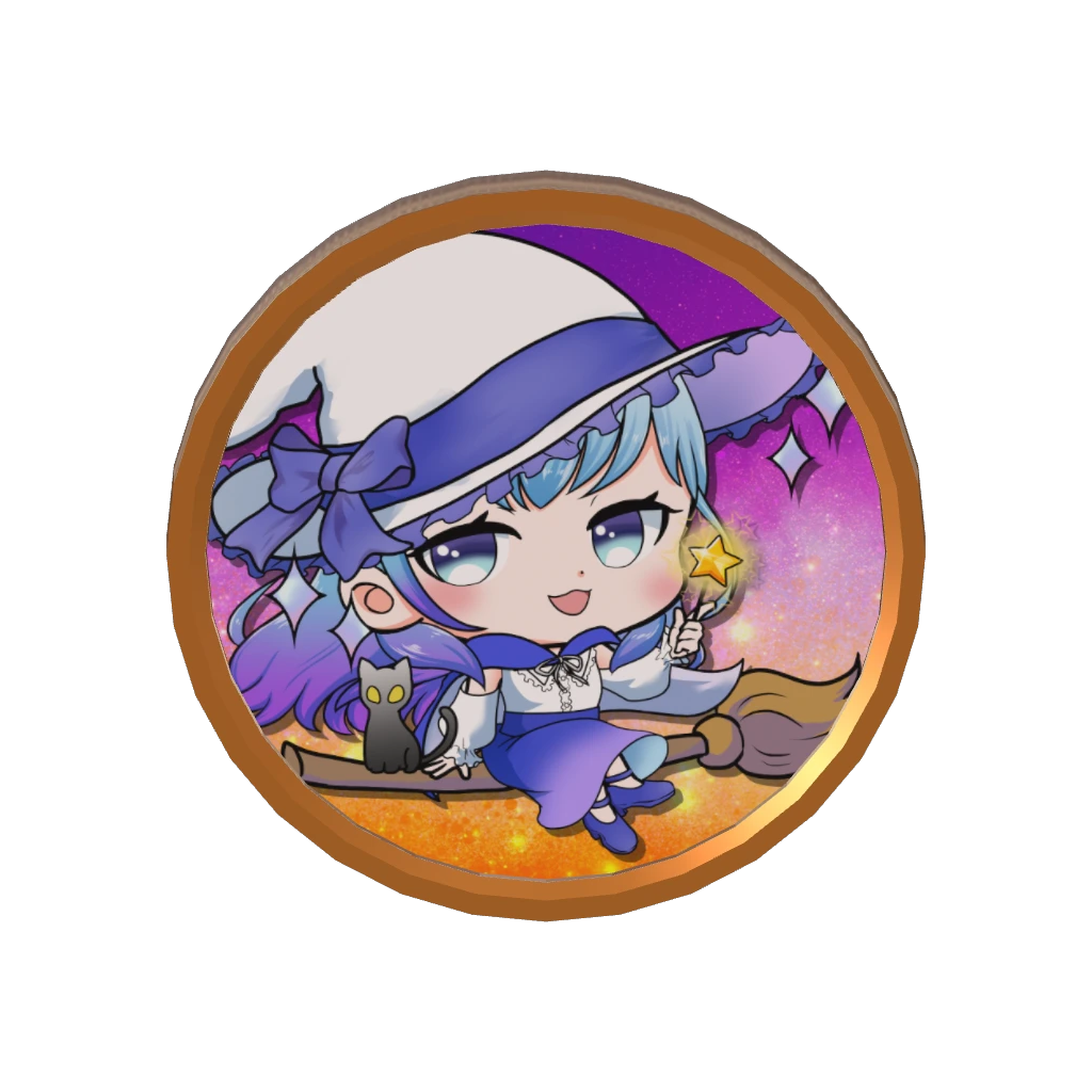 3Dアラームボイスメダル（水乃あまね）魔女