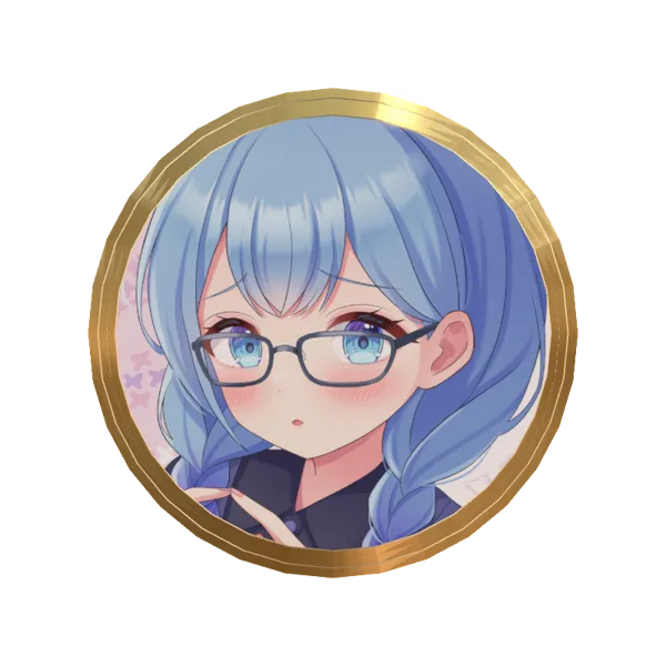 水乃あまねのボイスシナリオメダル（メガネの彼女と図書館でひそやかな時間）