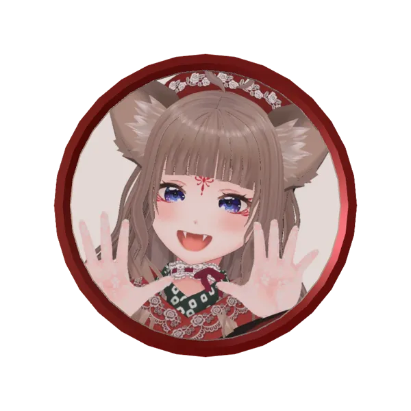 3Dアラームボイスメダル（狐花てん⑩）