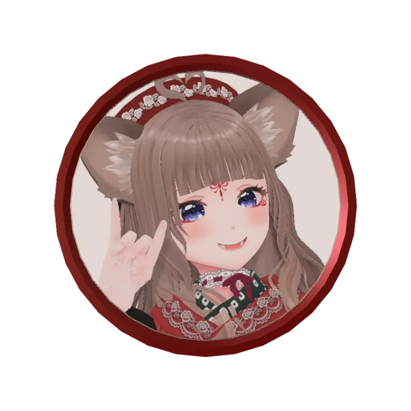 3Dアラームボイスメダル（狐花てん⑫）