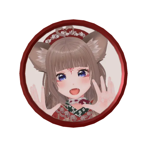 3Dアラームボイスメダル（狐花てん①）