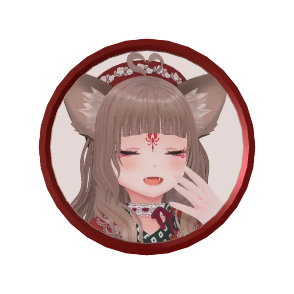 3Dアラームボイスメダル（狐花てん②）