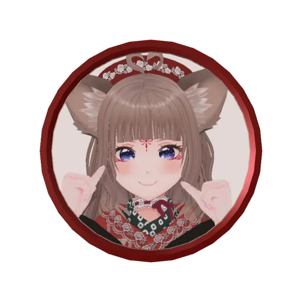 3Dアラームボイスメダル（狐花てん⑤）