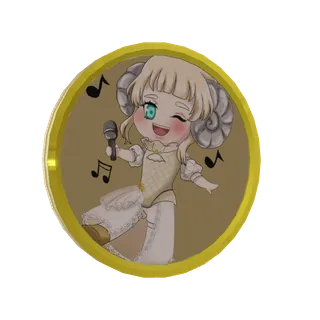 3D応援メダル（羊ノゆき ｰ 第3回 歌枠グランプリ 〜歌枠から世界へ。めざせ！メジャーデビュー！! ｰ ）