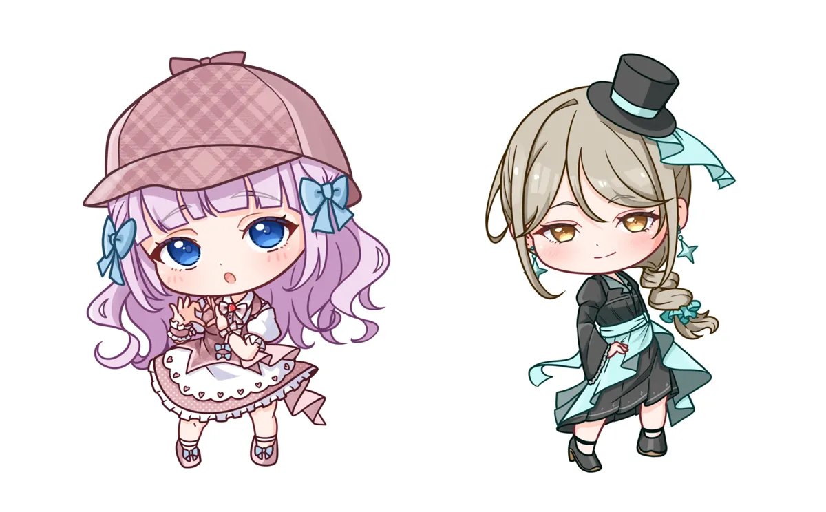 3~5位：描き下ろしミニキャライラスト