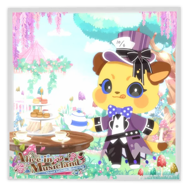 3Dアクリルブロック( Vミュージカル部 - もふもふれいあ【マッドハッター】)