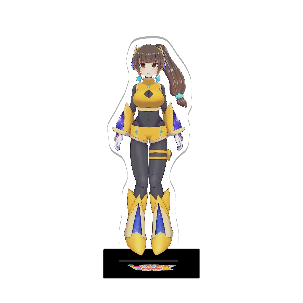 3Dアクリルスタンド（アサツキ サキ【Vのすがた】）〜アサツキメモリアル〜 初代アンドロイド風衣装