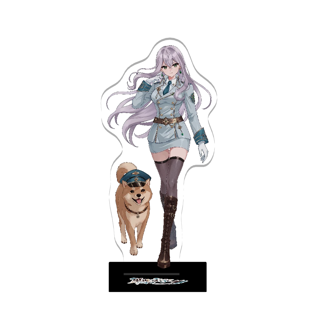 3Dアクリルスタンド（黒柴えいら）軍服Ver