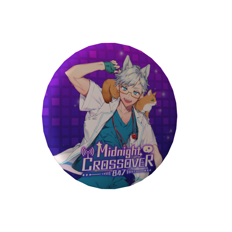 3D缶バッジ（ Dr シロネコ - Midnight CROSSOVER 847 - ）
