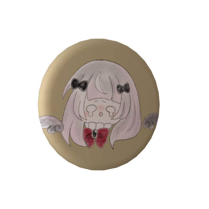 メアリの缶バッジぐすん