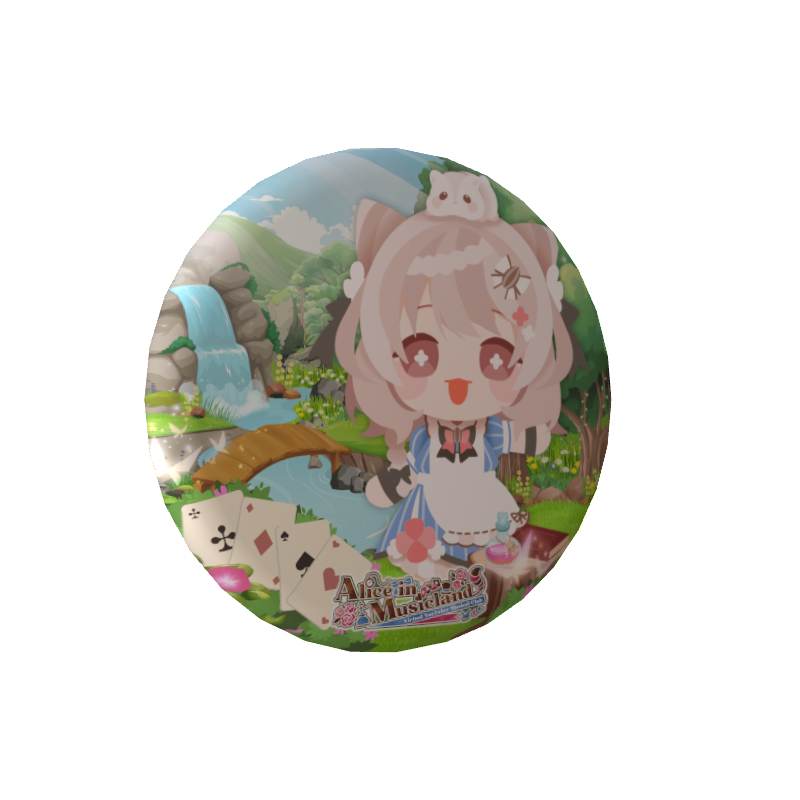 3D缶バッジB( Vミュージカル部 - じゃんがりあん【アリス】)