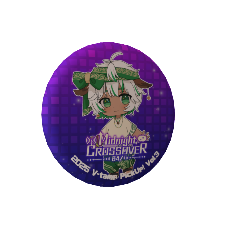 3D缶バッジ（ちゅんちゅんこやぎ - Midnight CROSSOVER 847 - ）