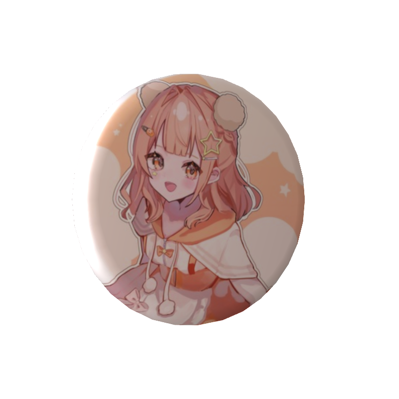 木実うりの缶バッジ1枚絵(熊メイド)