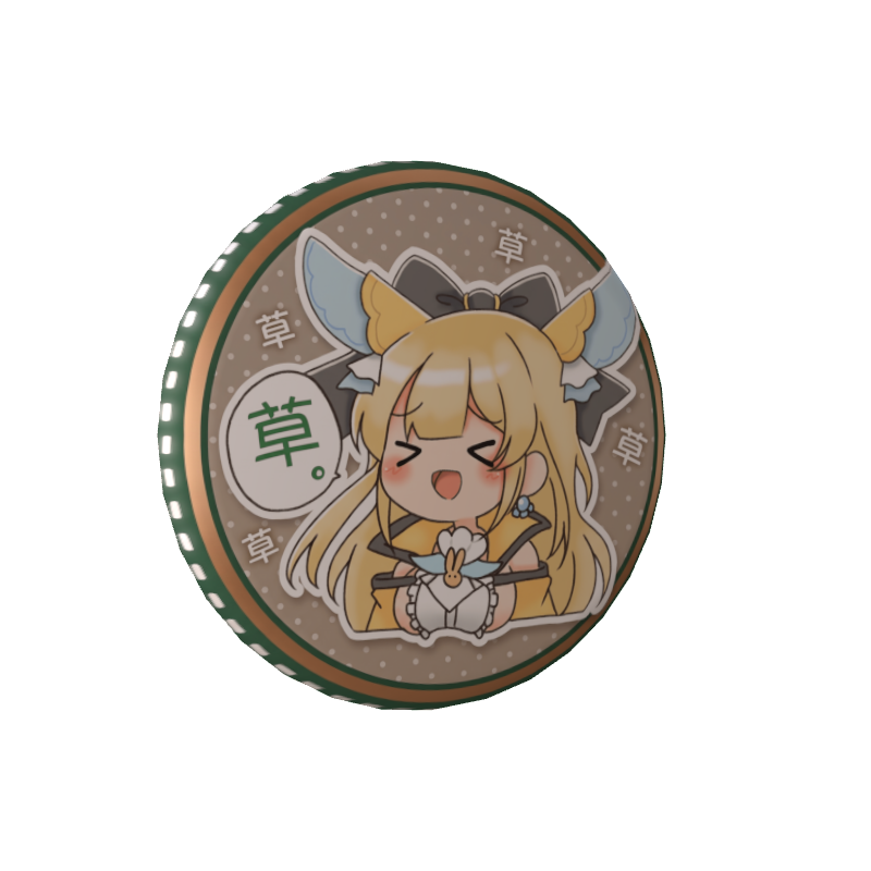 待井ぽんてぅの缶バッジわらわらぽんてぅ
