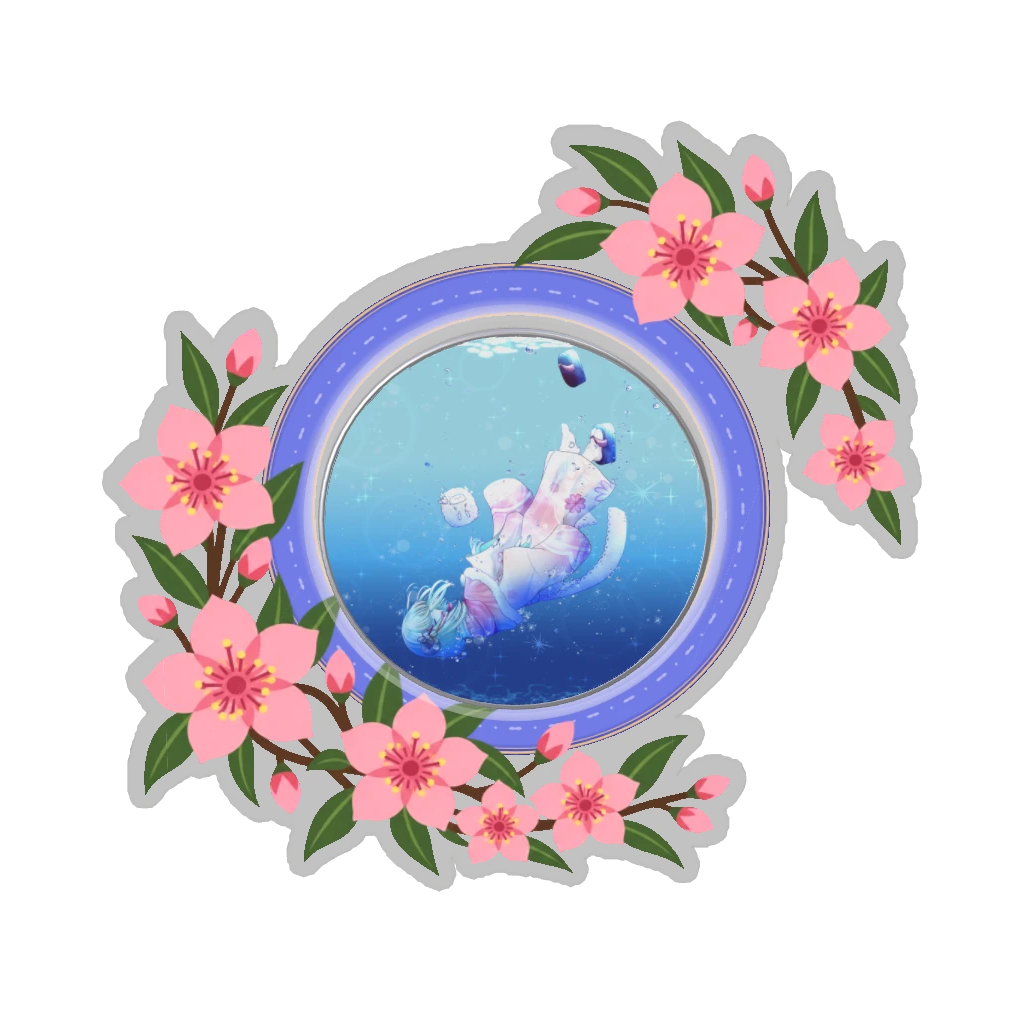 ひつじの缶バッジ推しと季節の花 3月・桃の花
