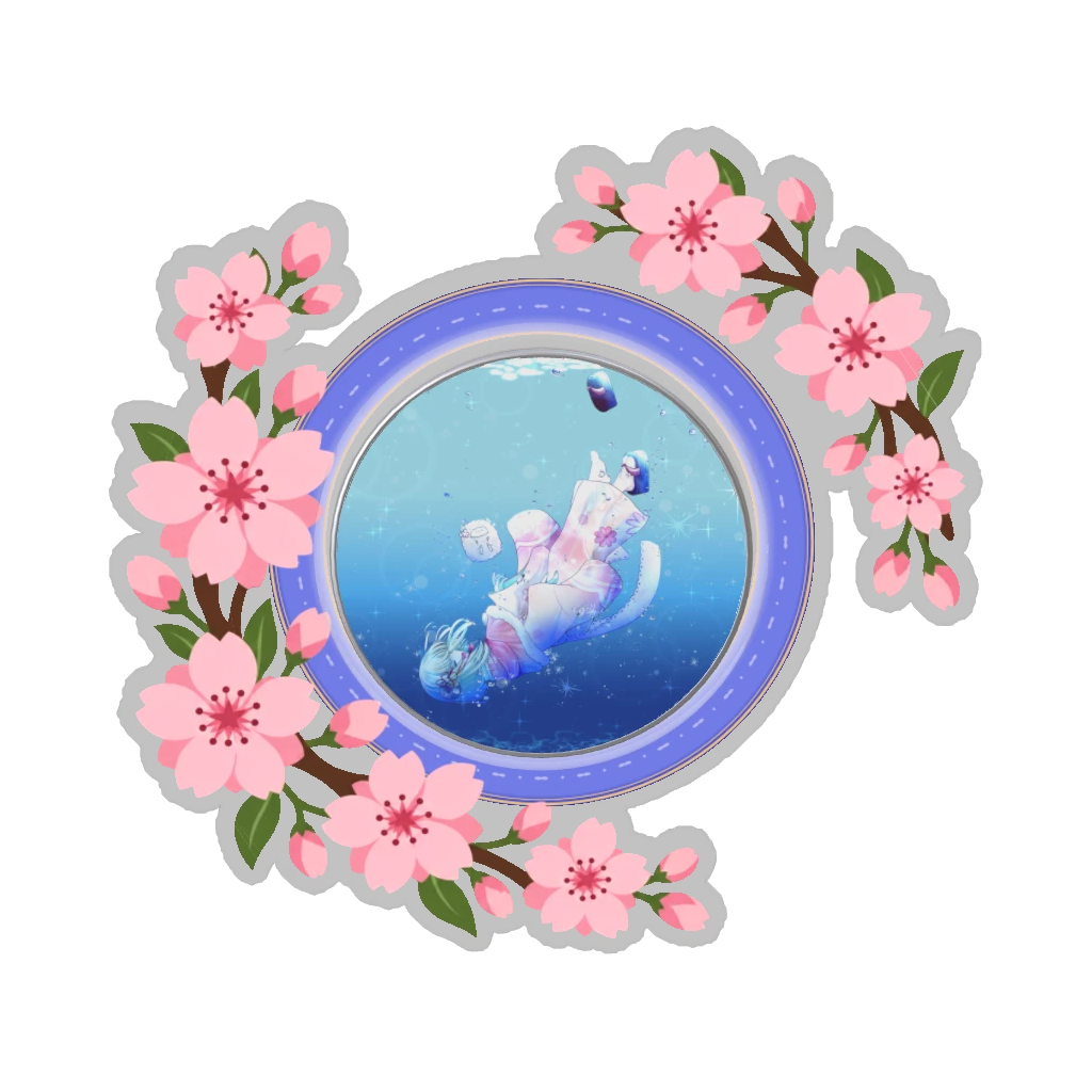 ひつじの缶バッジ推しと季節の花 4月・桜