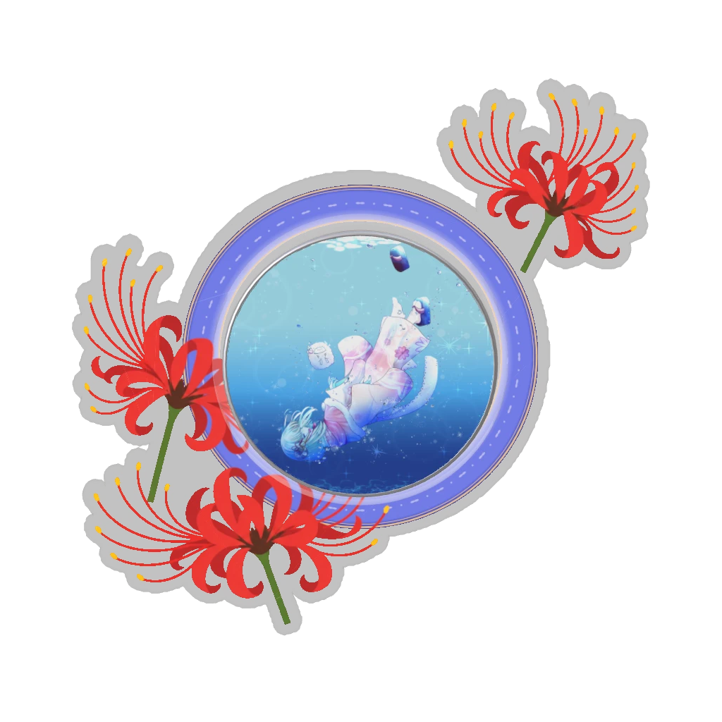 ひつじの缶バッジ推しと季節の花 9月・彼岸花
