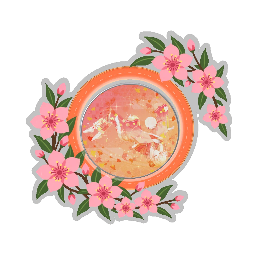 ひつじの缶バッジ推しと季節の花 3月・桃の花