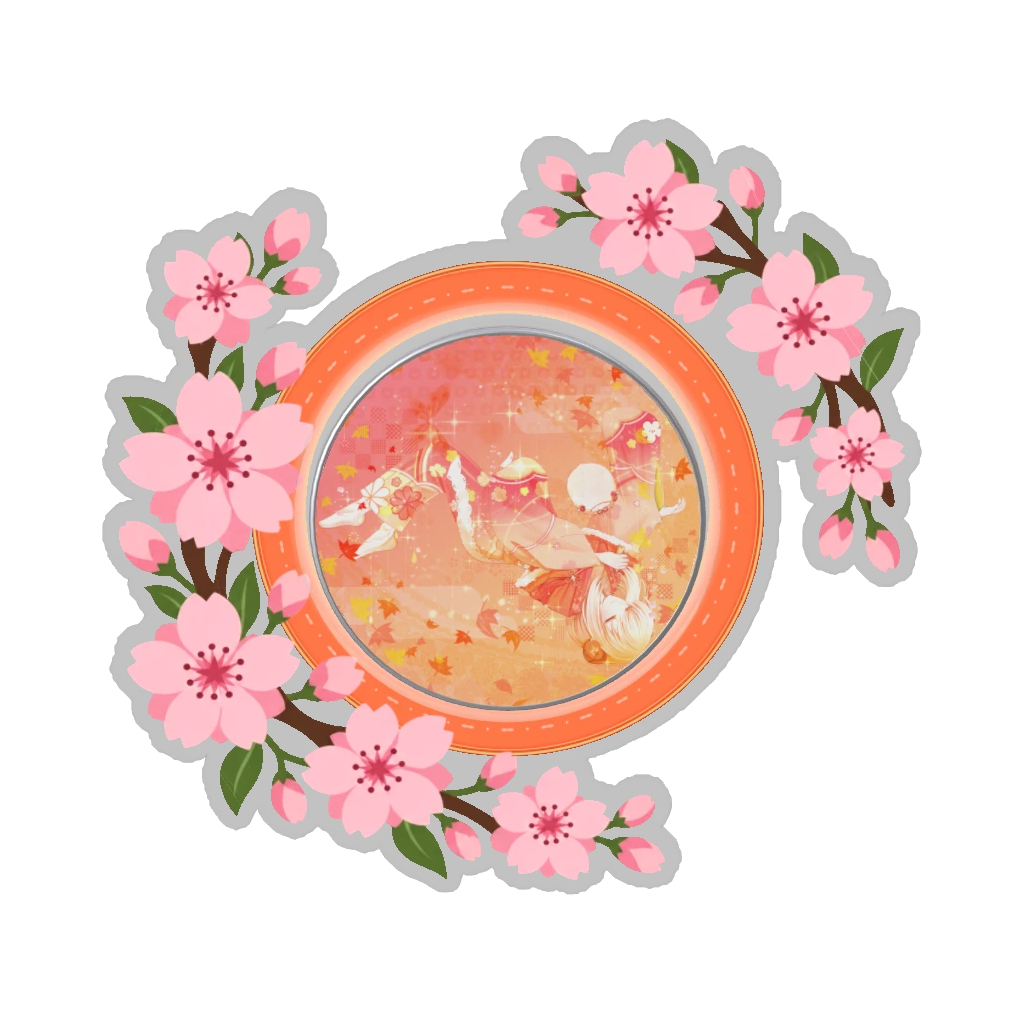 ひつじの缶バッジ推しと季節の花 4月・桜