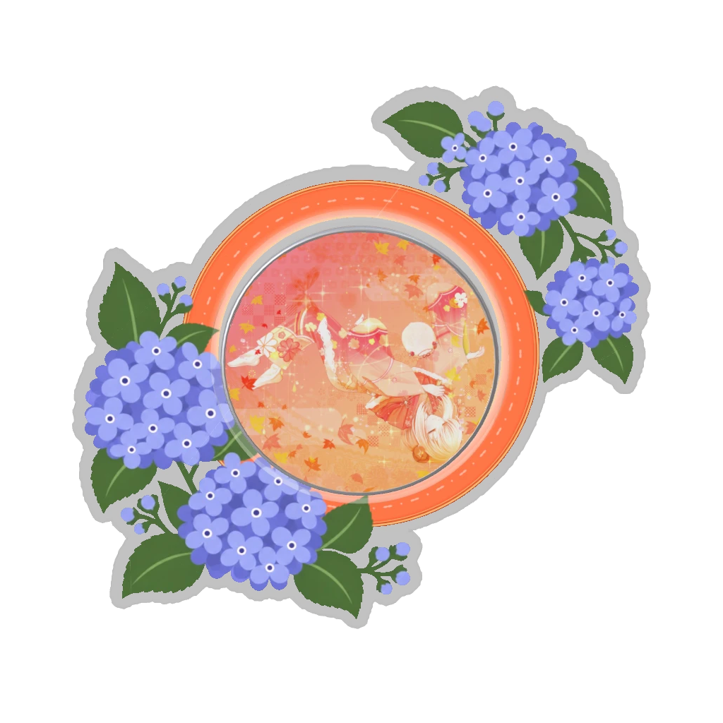 ひつじの缶バッジ推しと季節の花 6月・紫陽花