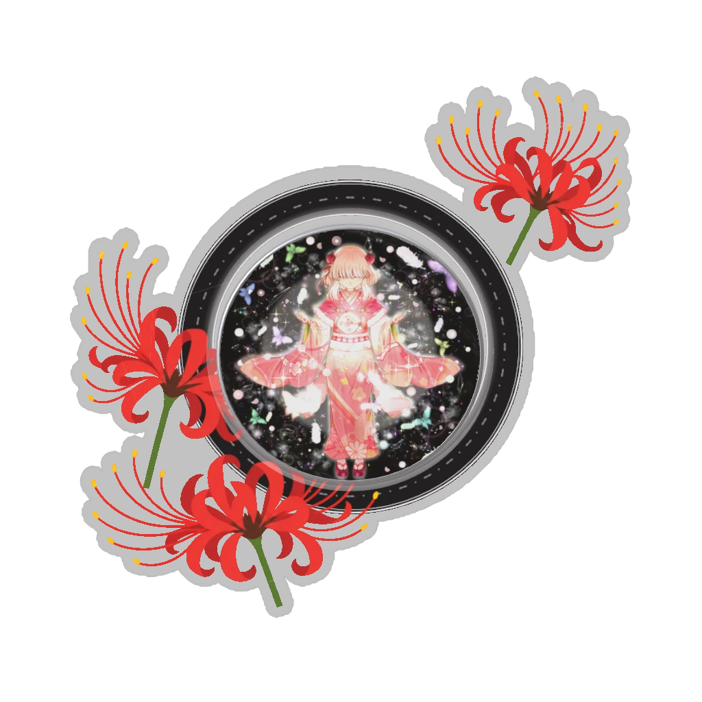 ひつじの缶バッジ推しと季節の花 9月・彼岸花