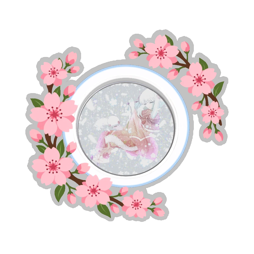 ひつじの缶バッジ推しと季節の花 4月・桜