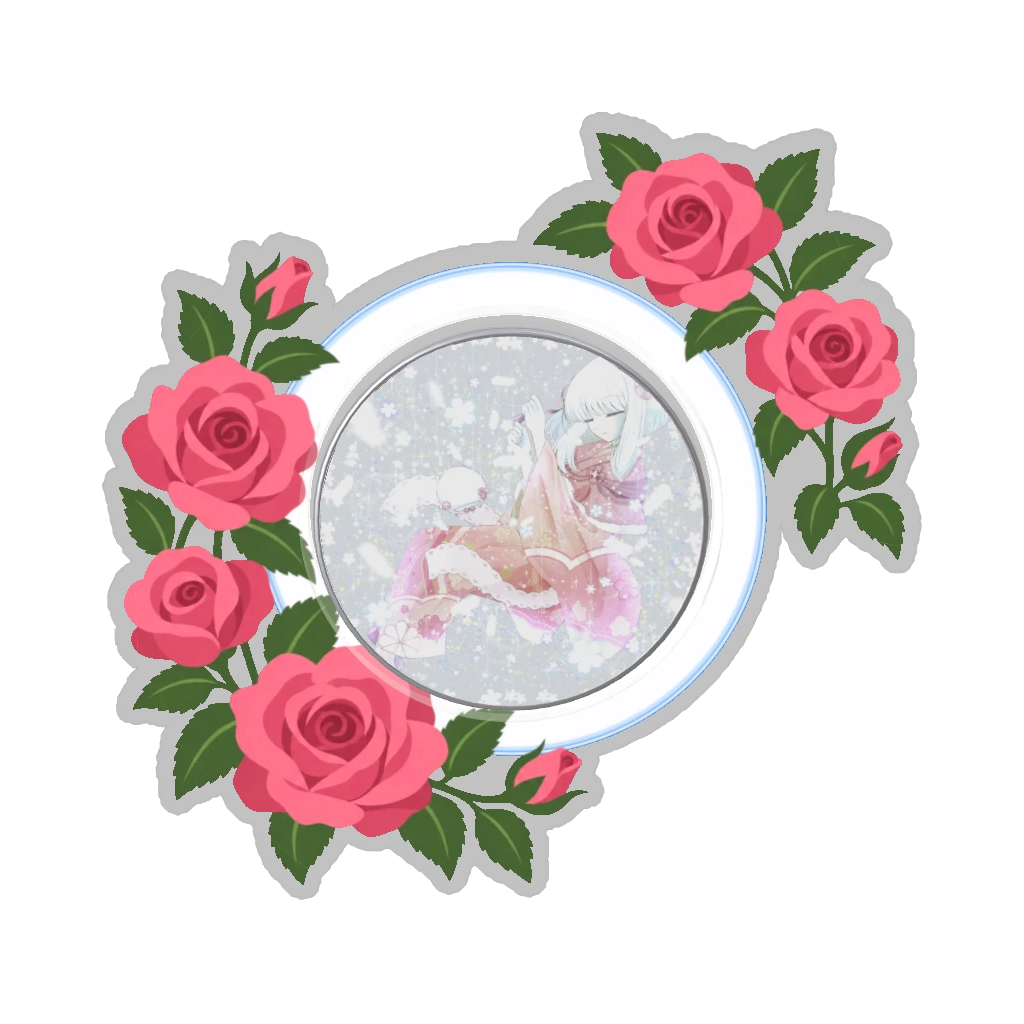 ひつじの缶バッジ推しと季節の花 5月・バラ
