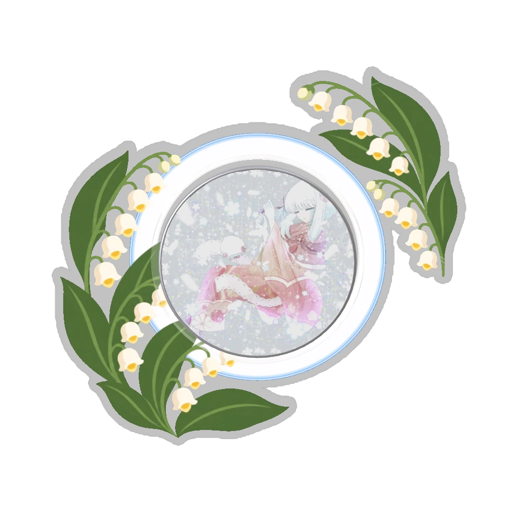 ひつじの缶バッジ推しと季節の花 5月・鈴蘭