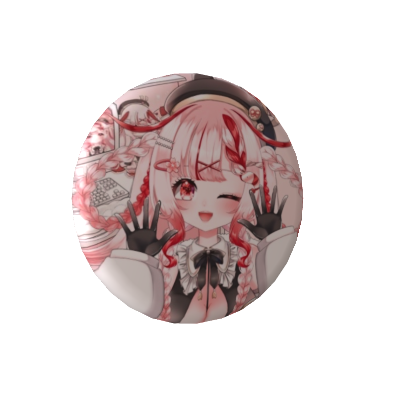 桜結こえびの缶バッジ【今日も元気に！こんえび～🦐】