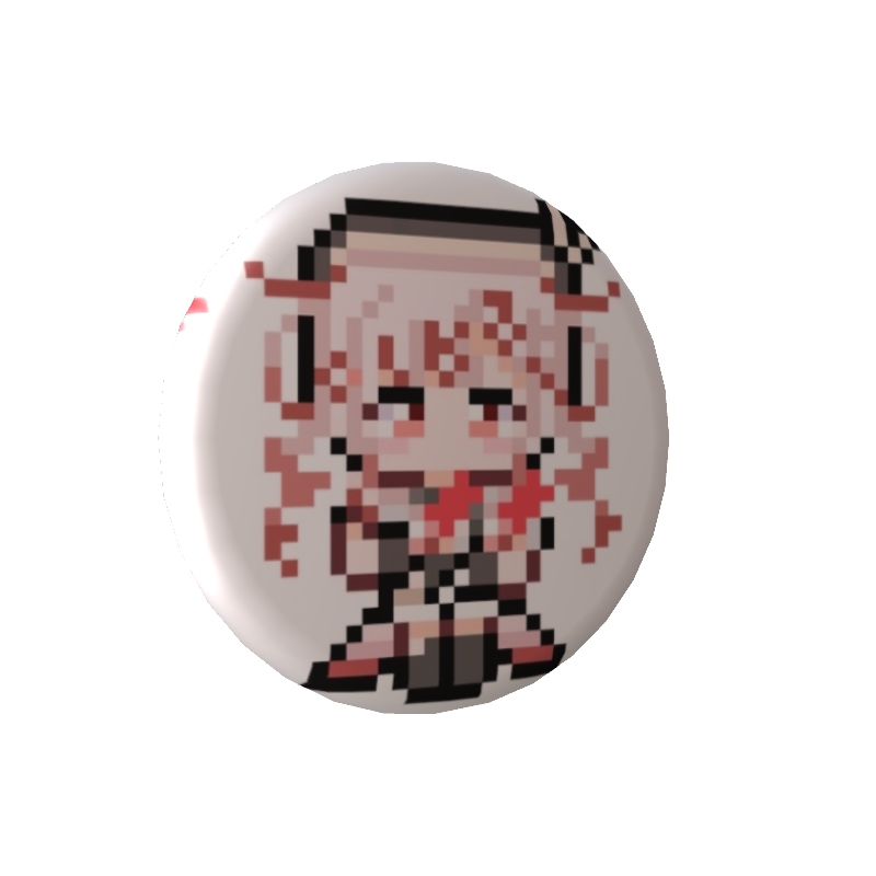 桜結こえびの無料缶バッジ【ドットペンラこえび】