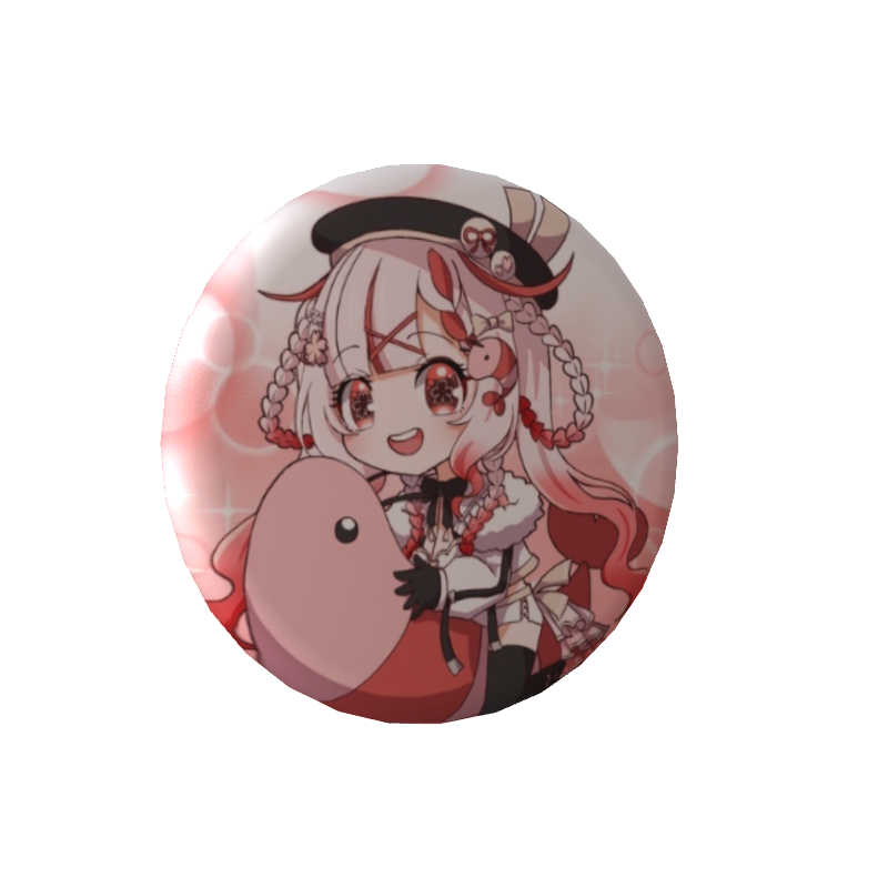 桜結こえびの缶バッジ【えび乗りこえび】