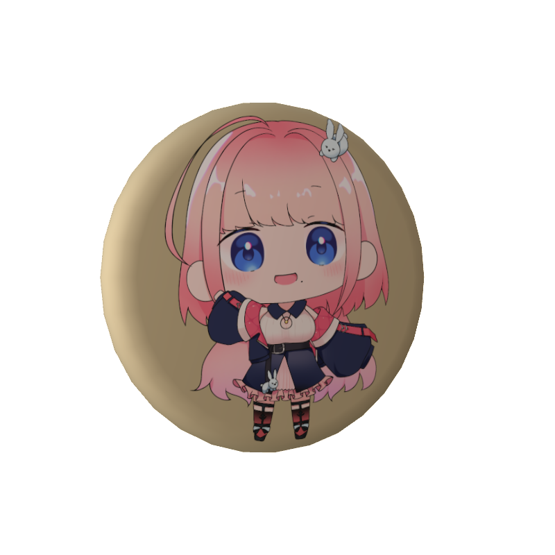 愛月りあるの缶バッジりあるのミニキャラ