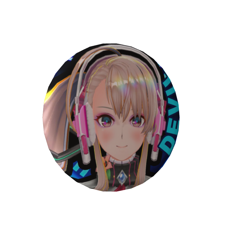 Vtuberデビルの缶バッジ
