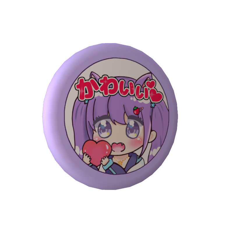 夢乃ねる(yumeno neru)の缶バッジ【思い出のスタンプ】