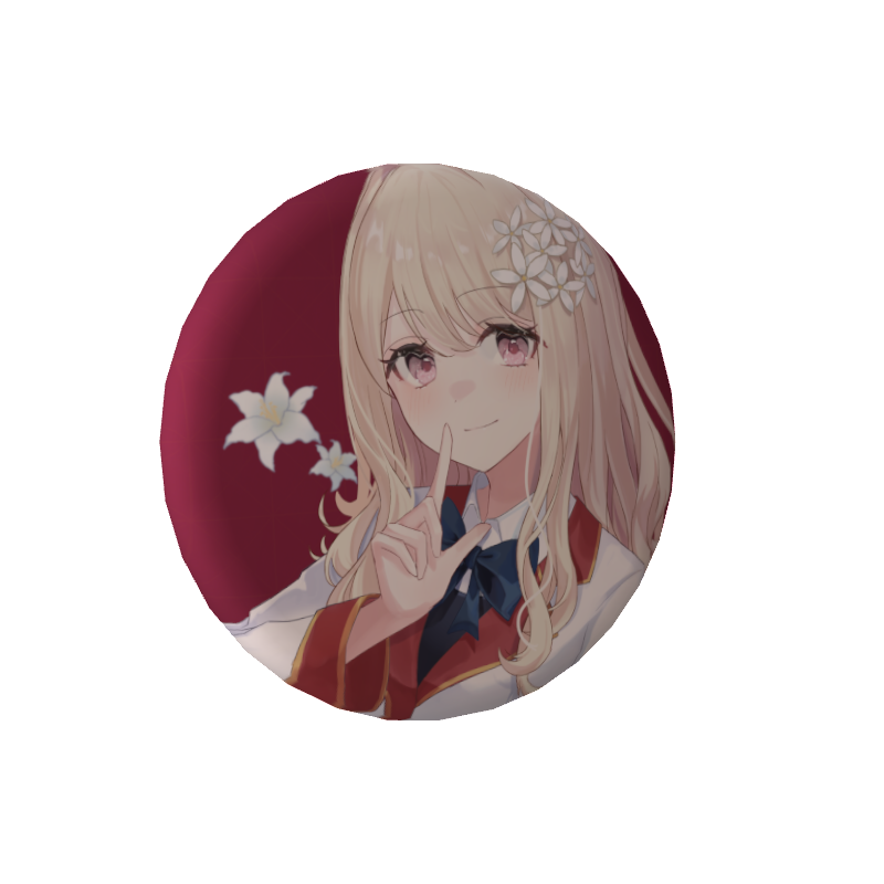 小石夕乃の缶バッジ【制服とユリ】