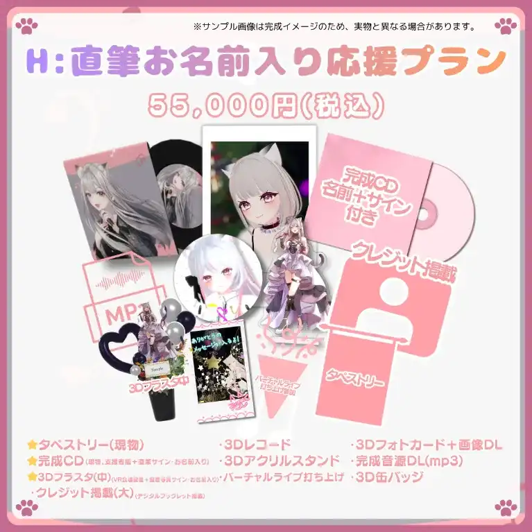 H:直筆お名前入り応援プラン